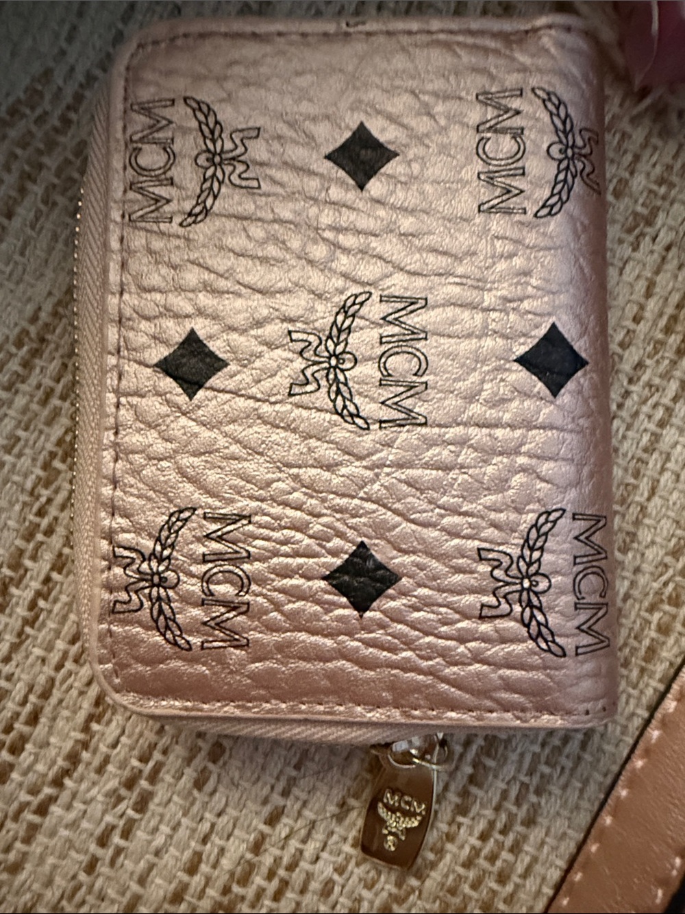 MCM Metallic Rose Visetos Crossbody with Wallet - Picture 10 of 10